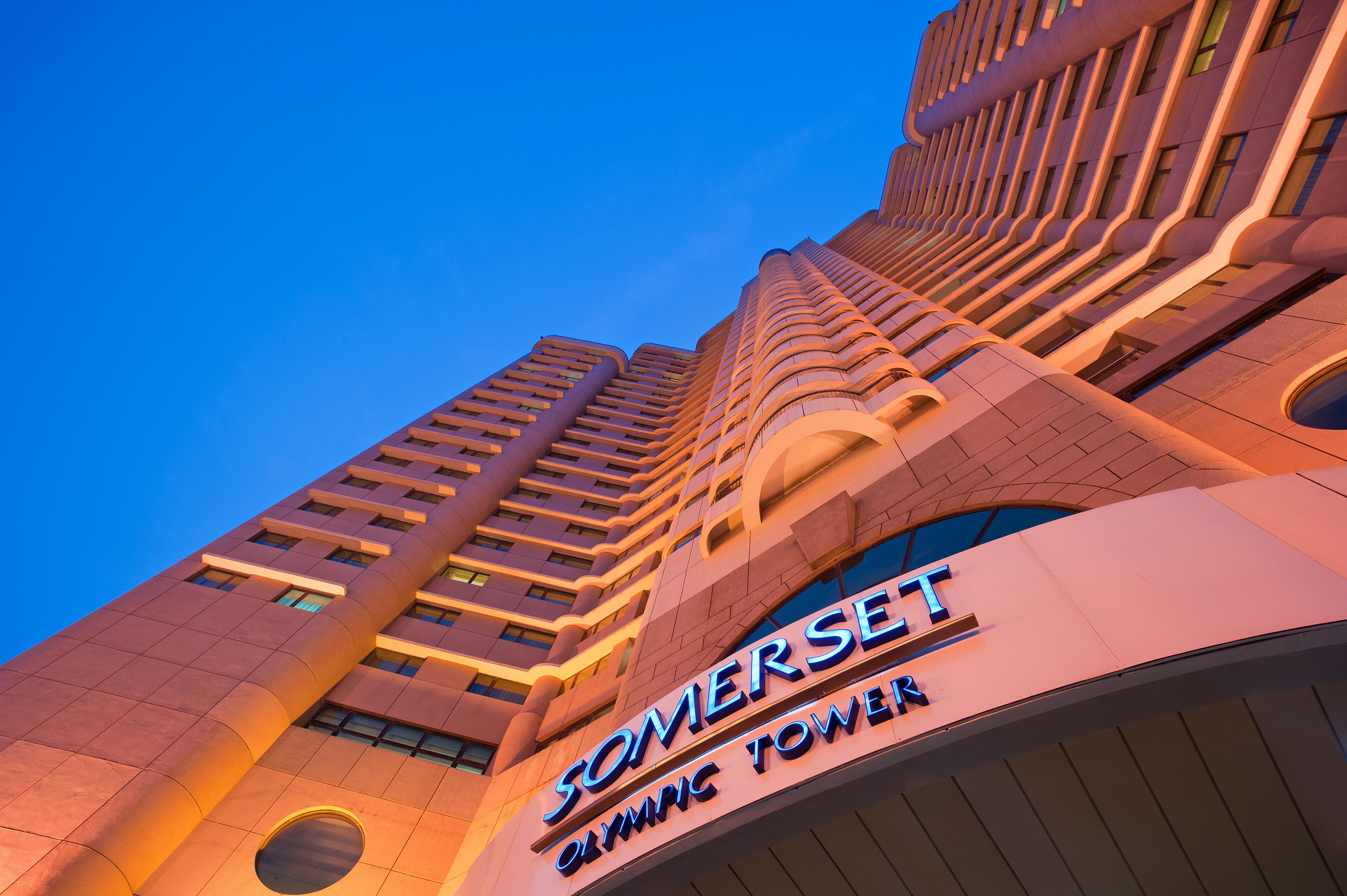 Somerset Olympic Tower Tchien-ťin Exteriér fotografie